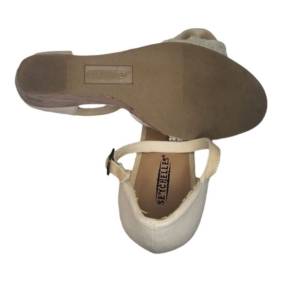 Seychelles Wedges Lollipop Women Sz 10M Sandal White‎ Lace Platform Cottagecore - Picture 6 of 7